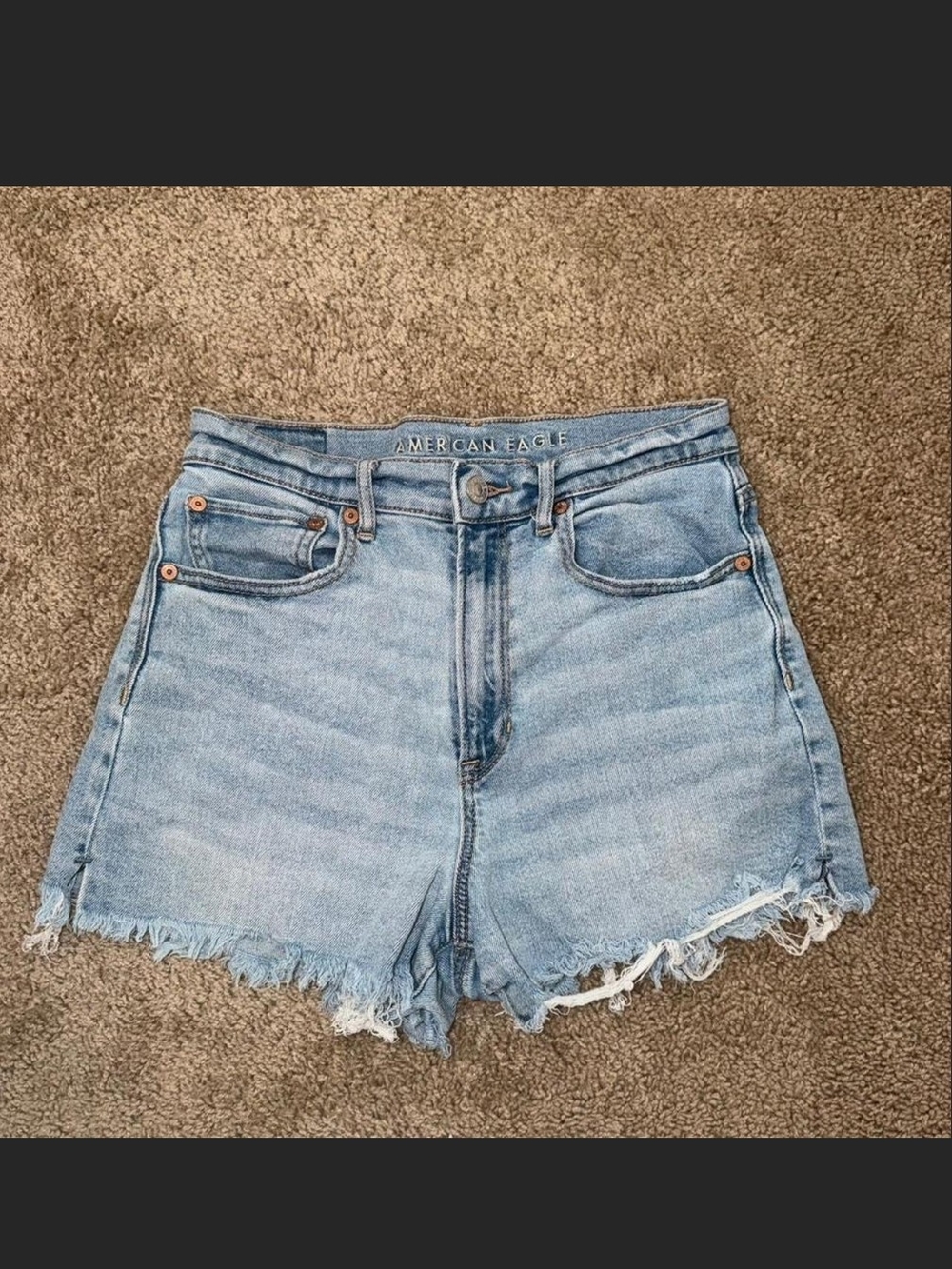 American Eagle Outfitters Light Wash High-Rise Denim Shorts